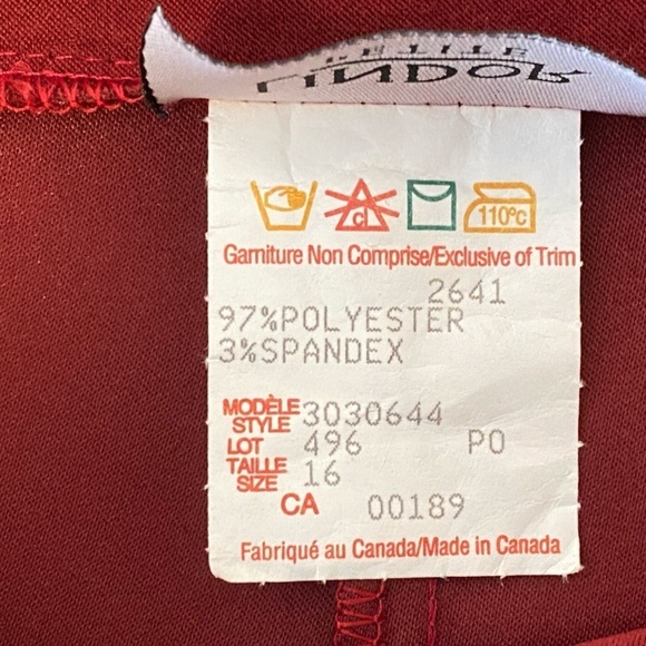 NWT Vintage Lindor Plus Sz 16P Suede Button Front Pockets Burgundy Midi Skirt - Picture 8 of 11